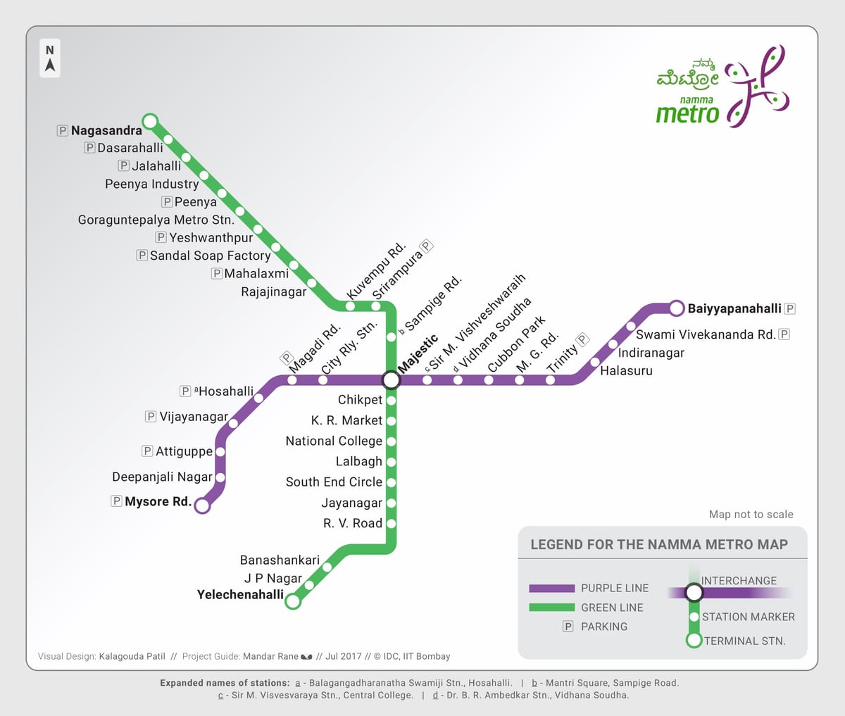 metro stotis map Bangalore