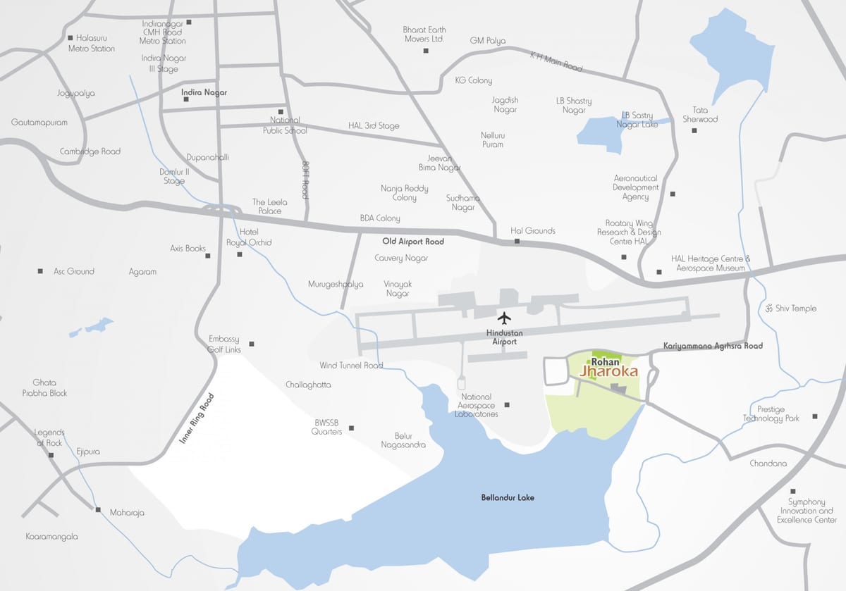 Bellandur žemėlapis Bangalore