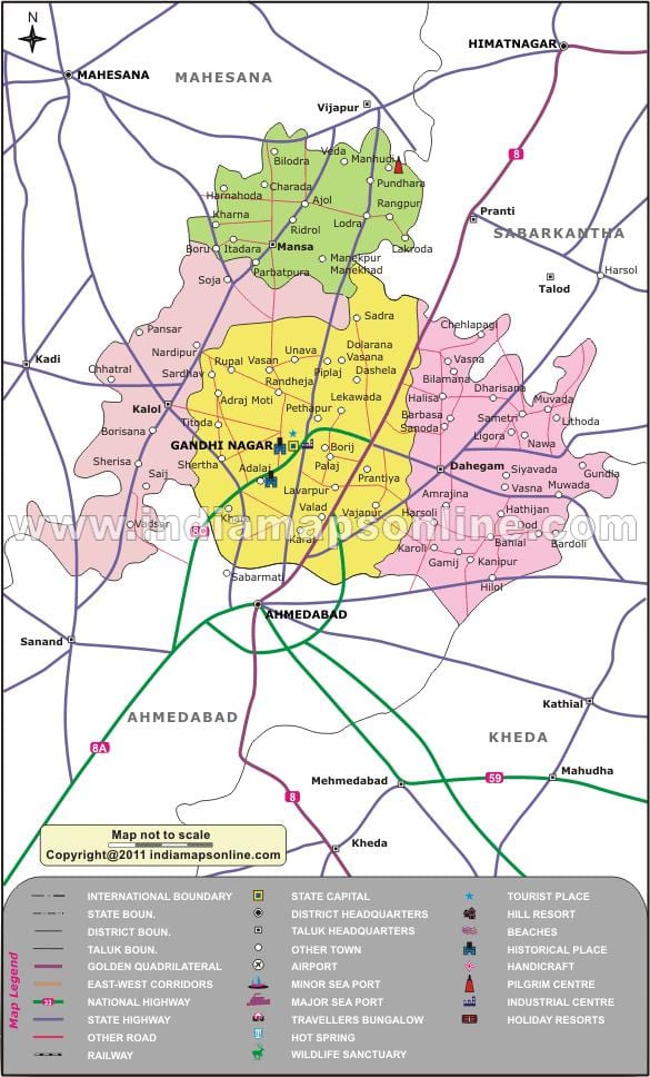Bangalore gandhinagar žemėlapyje
