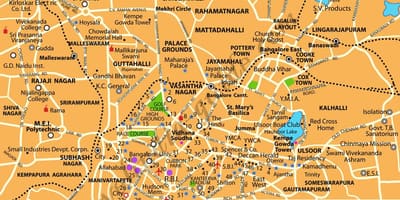 Bangalore žemėlapyje