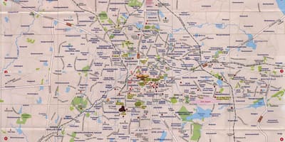 Bangalore lankytinų vietų žemėlapis