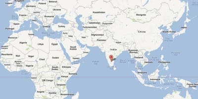Bangalore pasaulio žemėlapis
