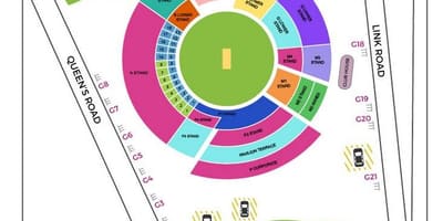 Bangalore kriketo stadionas žemėlapyje