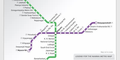 Metro žemėlapis Bangalore