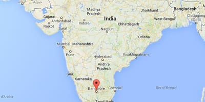 Bangalore, indija žemėlapyje