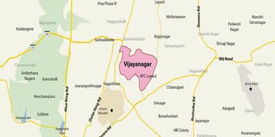 Žemėlapis Vijayanagar Bangalore